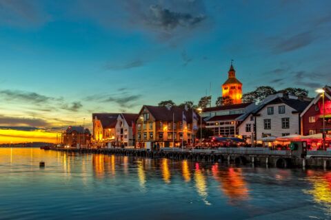 Stavanger at sunset
